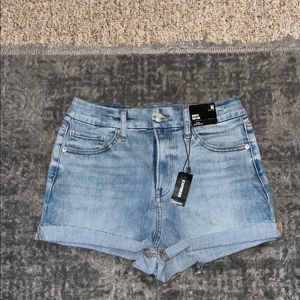 Express Women's Shortie High Rise Jean shorts